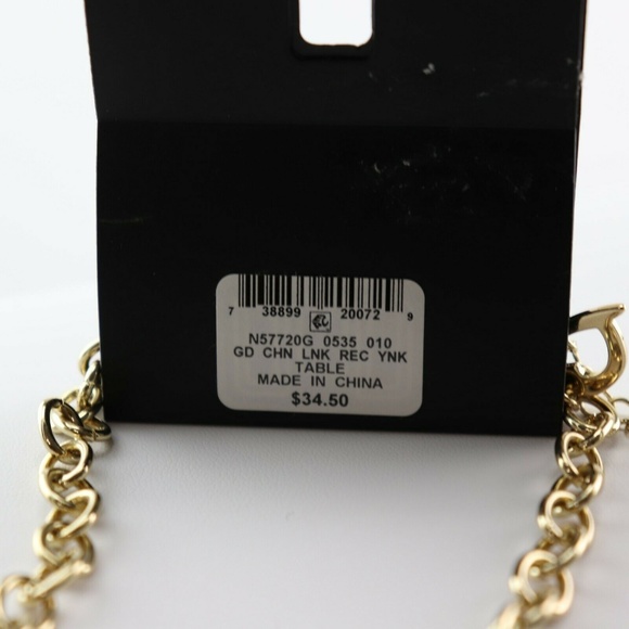 Thalia Sodi Gold-Tone Chain Link and Tassel Lariat - Picture 3 of 3